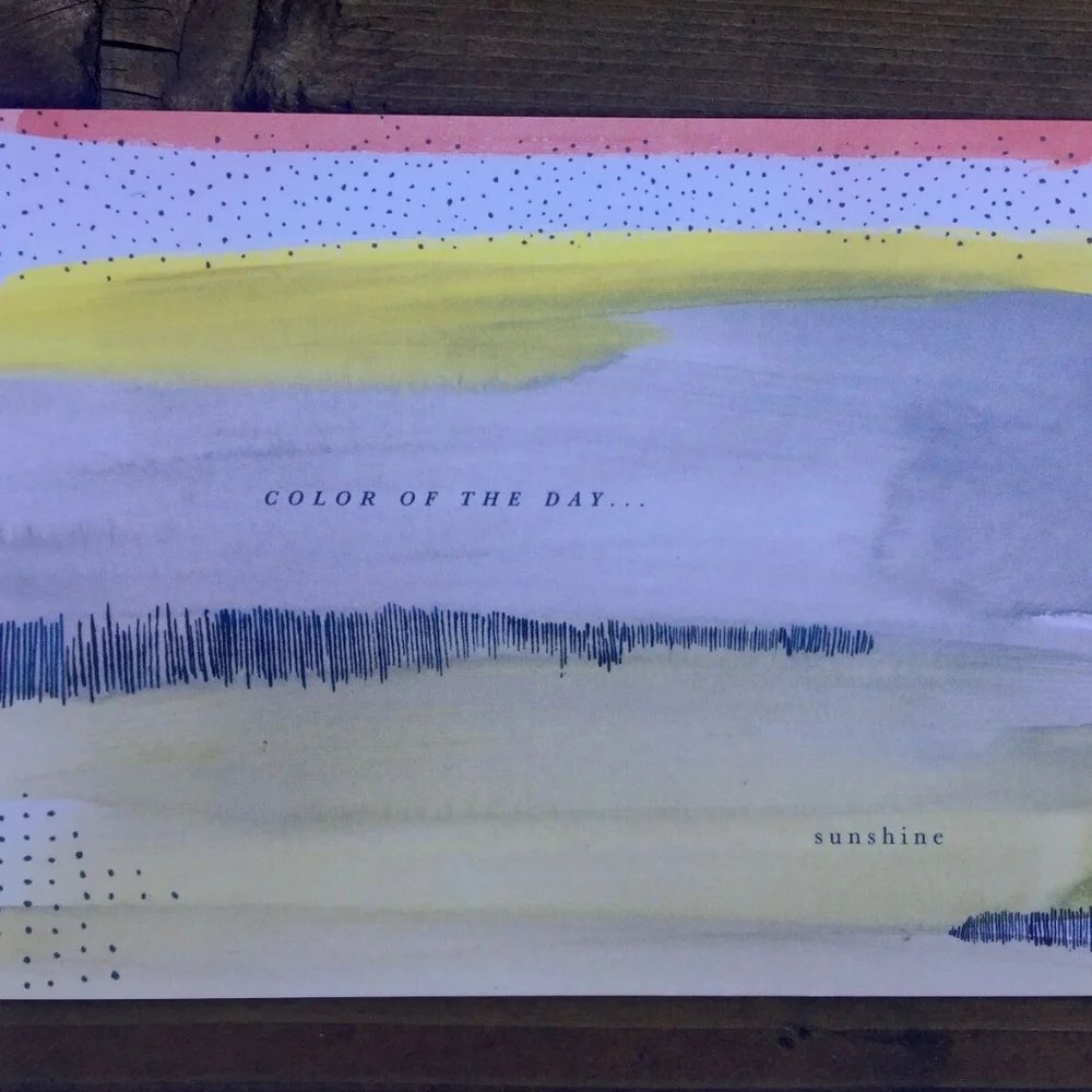 Anthropologie Mini Art Prints Original Abstract Artwork Postcards , SET OF 3